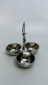 Juego de Tazones de Servir Triples de Aluminio de Lujo, Elegante Porta Aperitivos de Metal para Frutos Secos, Dulces y Decoración de Mesa - Product Image 6