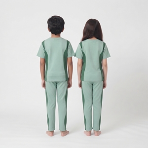 Conjunto Deportivo para Niños con Paneles en Contraste, Traje Deportivo con Franjas Laterales Curvas para Niños y Niñas, Ropa Deportiva Informal, Conjunto a Juego al por Mayor - Product Image 2