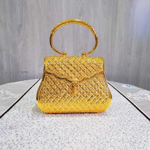 High Quality Nautical Women's brass Carved <b>Silver</b>-Plated Evening <b>Clutch</b> Shoulder Handbag Purse for Party Use by HF Crafts - Product Image 1