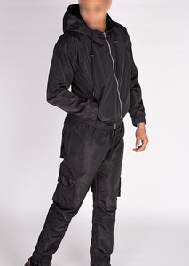 OEM Custom Solid Waterproof Windproof <b>Plus</b> <b>Size</b> Unisex <b>2</b>-<b>Piece</b> Tracksuit <b>Set</b> Quick Dry 100% Nylon Zipper Back <b>Pants</b> Pockets - Product Image 6