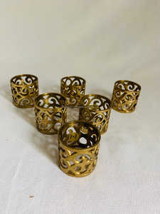 Juego de 4 servilleteros de metal en oro pulido acabado con tamaño personalizado perfecto para vajilla moderna de hotel y restaurante - Product Image 5