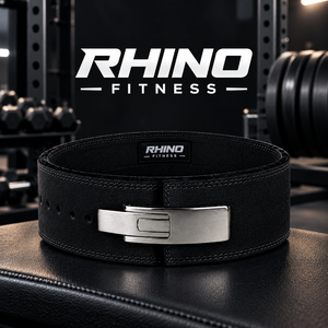 Ceinture de soutien lombaire en néoprène Rhino Fitness pour la musculation, réglable, enveloppante, pour adultes, noire - Product Image 1
