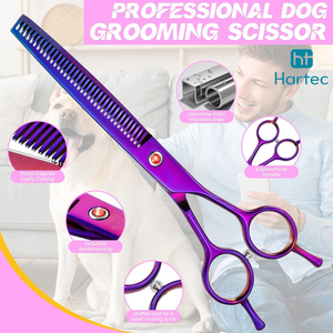 Ciseaux à effiler les cheveux de qualité supérieure Highland, nouvelle arrivée, 7,5 pouces, teinte violette, durables, pour une utilisation professionnelle de longue durée - Product Image 5