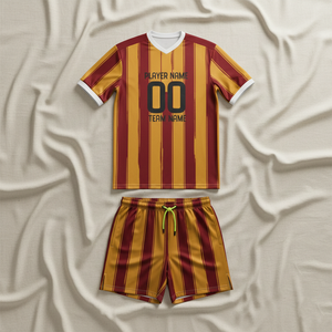 Conjunto de Uniforme de Fútbol de Secado Rápido y Transpirable, 100% Poliéster, Logotipo Personalizado, Nombre del Equipo Personalizado, Ropa Deportiva Unisex para Adultos al por Mayor - Product Image 6