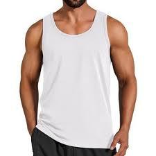 Solid Sports Gym Training Tank Shirt <b>Men</b> Comfortable Running Cotton Vest - Product Image 2