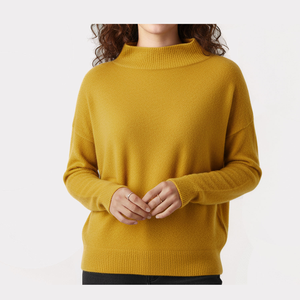 Womens White <b>Mock</b> <b>Neck</b> Sweatshirt Oversized Fleece Casual Winter Pullover Streetwear <b>Top</b> - Product Image 6