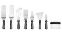 Ensemble d'ustensiles de cuisine et de barbecue en métal Henry Foodservice, 10 pièces, avec manche en plastique, écologiques et robustes