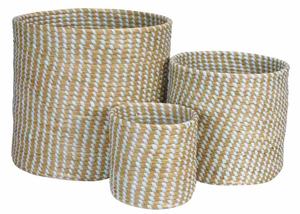 Cesta de Almacenamiento de Jacinto de Agua Tejida a Mano, Económica, Vintage y Ecológica, con Asa para Dormitorio, Sala de Estar y Baño - Product Image 1