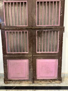 Arco de puerta de madera y hierro Jali antiguo, decoración rústica para el hogar, para entrada o portón, artesanía india recuperada de templo - Product Image 5