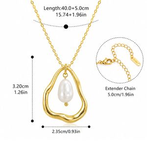 สร้อยคอมุกบาโรกพร้อมตัวล็อกชุบทอง 18K สำหรับขายส่งเครื่องประดับแบบกำหนดเองและจัดหาให้ผู้ค้าปลีกแบรนด์ดัง - Product Image 3