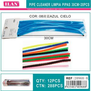 Pulisci-piùlleri Ilan 30 cm Blu cielo 20 pezzi per lavori artigianali e progetti fai da te - Product Image 3