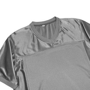 Maillot de football américain personnalisé en gros, protection UV, manches courtes, logo imprimé sur le devant, uniforme de football sublimé, meilleure qualité - Product Image 4