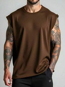 Wholesale Price New Breathable Casual Men's Tank <b>Top</b> Polyester Sports Wear <b>Mesh</b> Fabric Stretch Crew Neck Solid Supplier From BD - Product Image 2