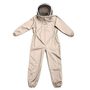Traje de apicultura duradero de tres capas con capucha desmontable y diseño elástico en muñecas y tobillos para máxima seguridad - Product Image 1