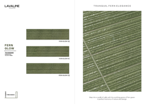 Azulejo Cerámico Brillante Fern Glow de 75x300mm, Colección Lavaline, Tranquil Fern Elegance, Azulejo de Pared con Diseño Lineal Acanalado, Diseño Aleatorio - Product Image 2