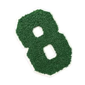 Patchs brodés personnalisés en chenille avec logo 3D tendance, lettres thermocollantes sur tissu sergé, badges alphabétiques pour vêtements - Product Image 1