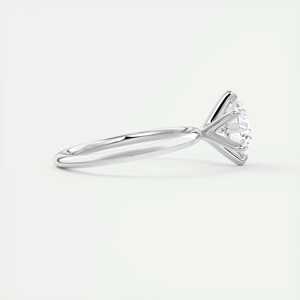 Anillo de compromiso solitario con borde de cuchilla y diamante redondo cultivado en laboratorio de 2.00 quilates en oro blanco de 14k - Product Image 4