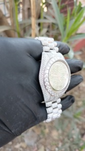 Reloj de Lujo para Hombre NYC DIAMOND EMPIRE, de Acero Inoxidable, Caja Cuadrada de 41 mm, Cristal, Movimiento Mecánico Analógico, Botón de Presión - Product Image 2