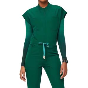 ชุดสครับผ่าตัดแบบสั้นแขนสั้นสำหรับทุกเพศ ผลิตจากผ้าทอ พร้อมคุณสมบัติตรวจจับเข็มและบริการ OEM แบบไร้รอยต่อ - Product Image 2