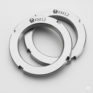 SE(somnath Engineering) DIN 981 KM12 Sicherungsmutter für Schwerlastanwendungen KLASSE 4 Selbstsichernd Vollgewinde Rechtsgewinde Lager 58mm Mutter - Product Image 6