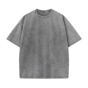 เสื้อยืดโอเวอร์ไซส์ผ้าฝ้ายหนานุ่มสไตล์วินเทจทรงหลวมใส่สบายแขนสั้นสำหรับผู้ชายและผู้หญิง ทนทาน - Product Image 5