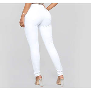 กางเกงทรงดินสอผ้ายืดเอวสูงแบบลำลองแฟชั่นล่าสุด - Product Image 4