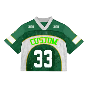 Wholesale Custom Logo Mesh Streetwear Soccer Jersey Sublimation Sport Tee <b>Shirt</b> Men Cropped Mesh Football <b>Shirt</b> Boxy T <b>Shirt</b> - Product Image 5