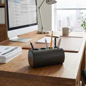 <b>Rustic</b> Wooden <b>Desk</b> Organizer Pen and Pencil Storage Stand - Product Image 6