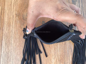 2024, superventas, Mini monedero de cuero de gamuza con puntada para botas para mujer, Mini monedero con bolsillo para dinero, cartera corta de cuero genuino para niñas - Product Image 6