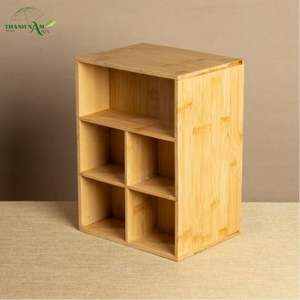 Organizador de Almacenamiento Plegable de Bambú Prensado de 5 Capas, Diseño Moderno Multifuncional - Product Image 3