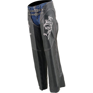 Chaps de Motociclista sin Mangas de Primera Calidad para Mujer, Samroz, para Todas las Estaciones, Disponibles, Personalizables, 220g, con Bolsillos Profundos en la Cadera - Product Image 2