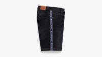 Celana Pendek Denim Wanita Warna Gelap Model Lurus Pinggang Sedang Gaya Kasual Bahan Katun Pakaian Musim Panas