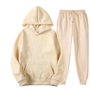 Conjunto Deportivo Unisex con Capucha Color Naranja, Resistente al Viento, 100% Algodón, Sudadera y Pantalones Casuales de Manga Larga con Cierre de Cordón, Corte Regular - Product Image 2