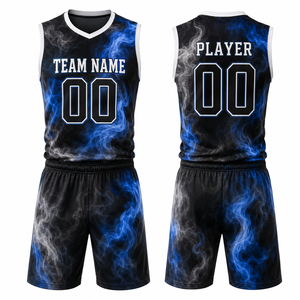 <b>Custom</b> Sublimated 100% Polyester Basketball Uniform Set Personalized Team Jersey Shorts Drawstring Closure Lightweight Quick Dry - Product Image 1