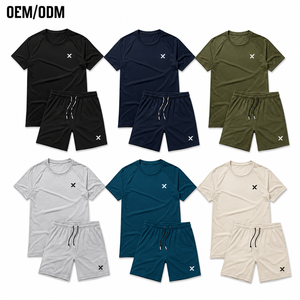Men Matching <b>T</b>-<b>Shirt</b> & Shorts Set Custom & OEM Private Label <b>Polyester</b>/Spandex Material High Rated RTS X Sports City Apparels - Product Image 1