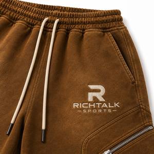 RICHTALK SPORTS <b>Men's</b> <b>Baggy</b> <b>Trousers</b> Mid Waist Drawstring Casual Breathable Lightweight Winter Wear Quick Dry Polyester/Cotton - Product Image 4