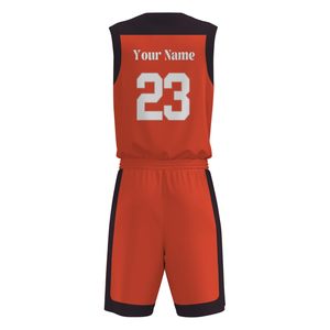 Uniforme de Baloncesto Personalizado Rojo y Negro, Uniforme de Baloncesto para el Día del Partido, Tela de Alta Calidad con Aspecto Profesional, Transpirable - Product Image 2
