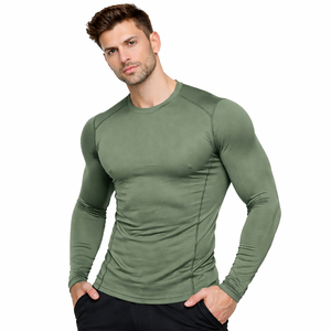 Custom <b>Men</b> <b>Compression</b> <b>Shirt</b> Long Sleeve Gym Wear Moisture Wicking Fitness Training Top Quick Dry Athletic Performance Apparel - Product Image 1
