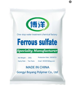 Marque Boyang <span class=keywords><strong>de</strong></span> haute qualité vert clair anhydre <span class=keywords><strong>de</strong></span> <span class=keywords><strong>sulfate</strong></span> ferreux <span class=keywords><strong>de</strong></span> qualité industrielle avec CAS 7720 pureté> = 98% 25 kg/sac - Product Image 3