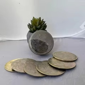 Premium Collection Metal Coasters Set Elegant Beverage <b>Protectors</b> for Wedding <b>Table</b> Restaurant Hotel Bar Party - Product Image 4