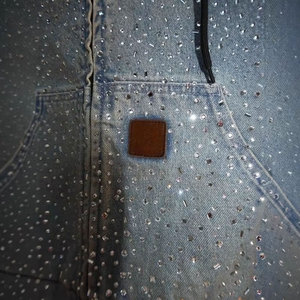 Sweat à capuche demi-zip pour homme, style streetwear, orné de strass brillants, coupe oversize, imprimé graffiti flamme, personnalisable, 100% coton, automne - Product Image 6