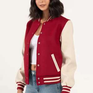 Chaquetas Varsity Personalizadas con Mangas de Cuero, Chaqueta Varsity de Invierno Personalizada para Mujer, Chaquetas de Béisbol Casuales - Product Image 3