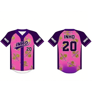 Customizable Baseball Jersey 100% Polyester Sublimation Printed Quick Dry Anti-Bacterial Breathable Anti-UV Custom Team Name - Product Image 2