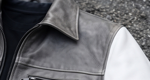 Veste en cuir véritable pour homme, col rabattable, fermeture éclair sur la poitrine, manteau en cuir PU, nouvelle mode hiver, vestes en cuir - Product Image 5