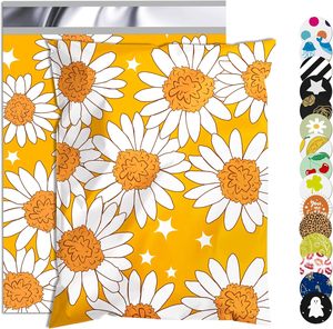 Bolsas de Envío Impermeables y Resistentes a Desgarros con Autosellado, Impresión de Girasoles - Product Image 1