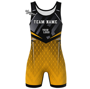 Créez votre propre maillot de lutte personnalisé à impression numérique, léger, respirant, à séchage rapide, ajusté et fin, pour hommes, en spandex/polyester - Product Image 6