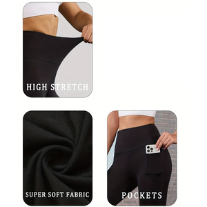 3 Pack Women High Waisted Tummy <b>Control</b> <b>Leggings</b> with Pockets Super Soft Full Length Workout Pants - Product Image 4