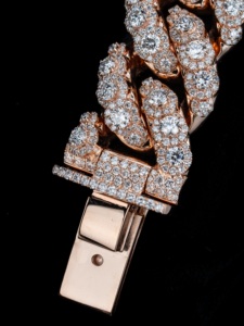 S925 Rose Gold Plated Men's Moissanite <b>Iced</b> <b>Out</b> Number <b>Chain</b> Link Hiphop Style Third Party Certified Jewelry Gift - Product Image 4