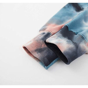 Wholesale Men's Fashion <b>Tie</b> <b>Dye</b> <b>Hoodie</b> Casual Long Sleeve Pullover Sweatshirt Private Label Custom Logo Streetwear Pullover - Product Image 3