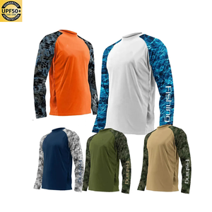 Camisa de Pesca de Manga Larga para Hombre, Estampado de Camuflaje Azul, UPF50+, Protección Anti-UV, Top Deportivo - Product Image 6